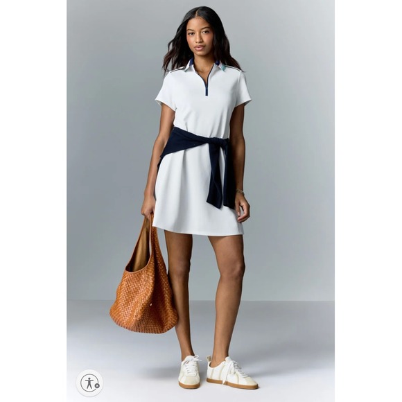 RLX Ralph Lauren Dresses & Skirts - RLX Ralph Lauren Heavyweight Pique Dress White Polo Mini Short Sleeve Sz L